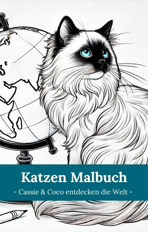 Katzen Malbuch: Cassie & Coco entdecken die Welt - Digitaler Download