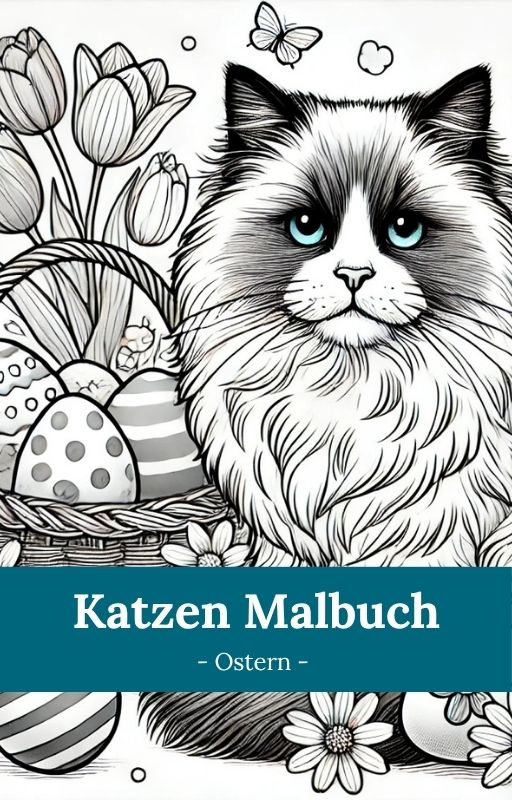 Katzen Malbuch: Ostern - Digitaler Download